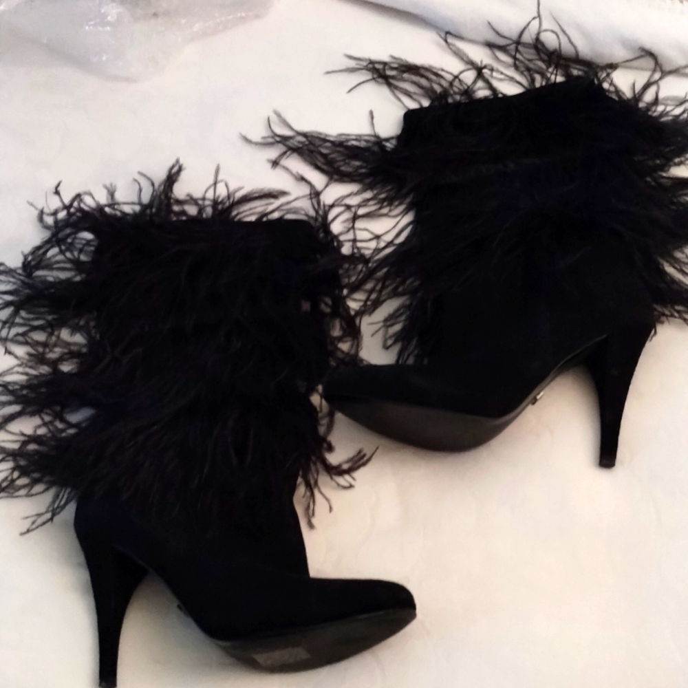 Michael Kors ankle boots with ostrich feathers size 7
